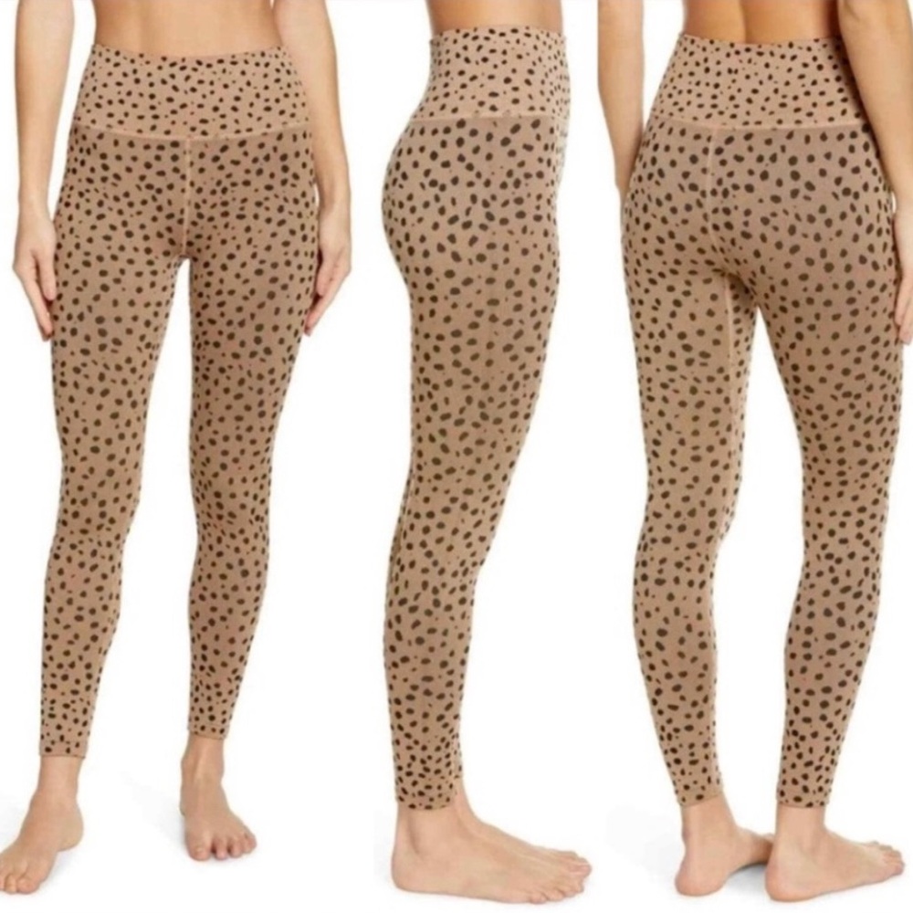 Zella Elevate Women's Cheetah Print High Waist Seamless Ankle Leggings